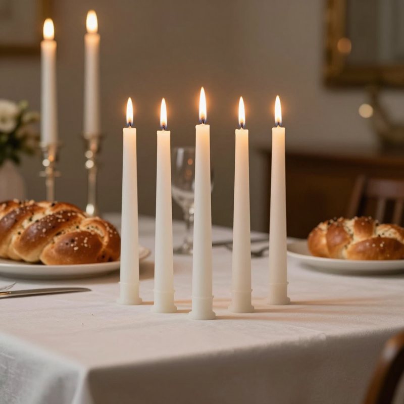 AI-generated picture: Ohr Shabbat candles