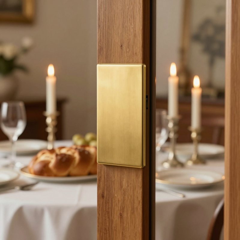 AI-generated picture: Bless This House brass mezuzah