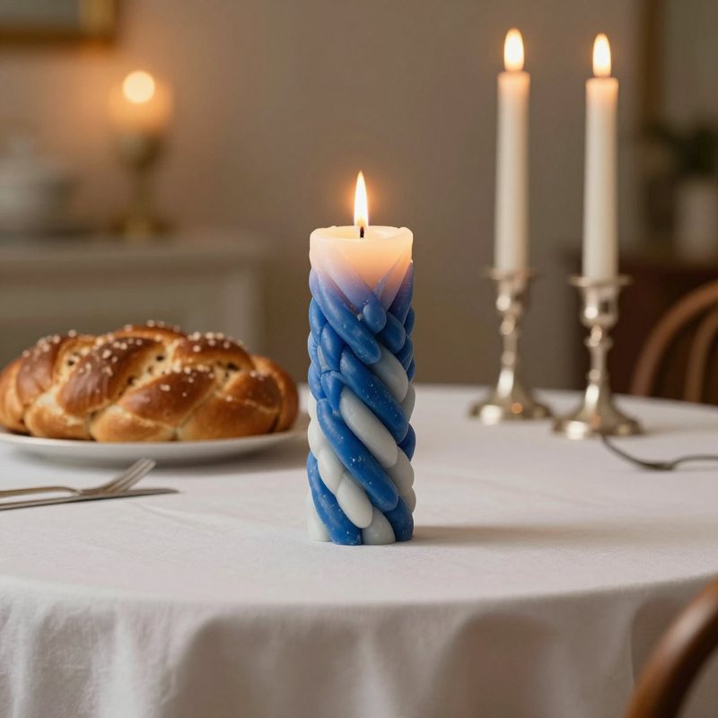 AI-generated picture: Braided Havdalah candle