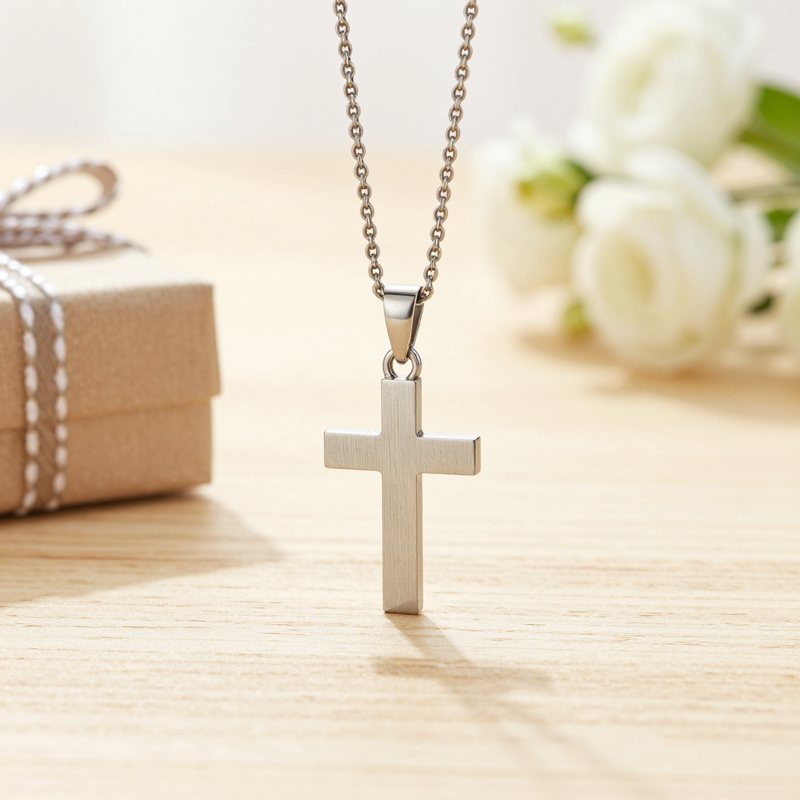 AI-generated picture: Cross necklace for men, 16–30 in