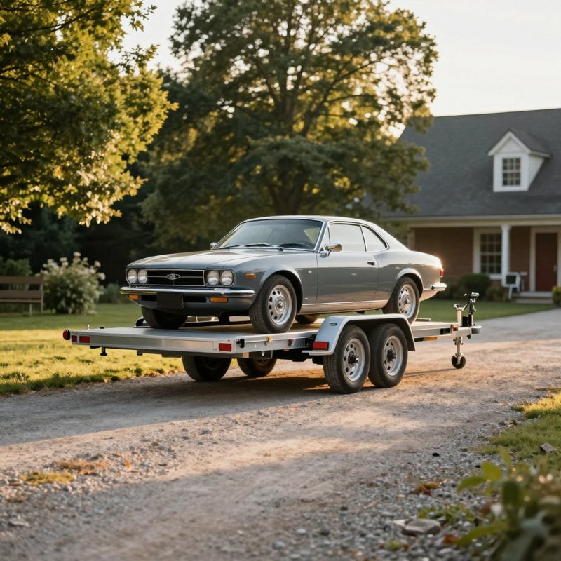 AI-generated picture: Car hauler trailer