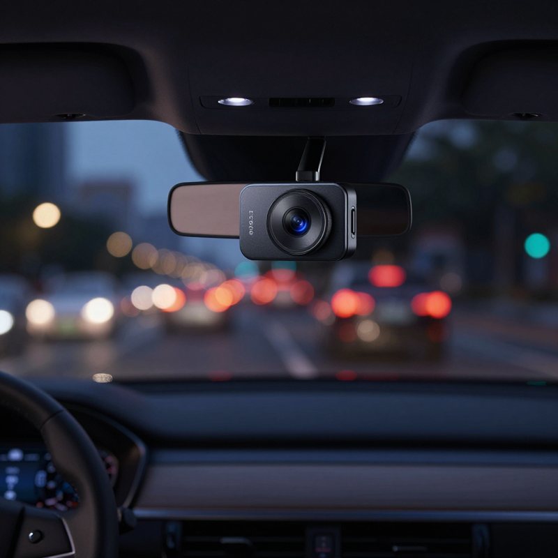 AI-generated picture: Front and rear 4K dash cam