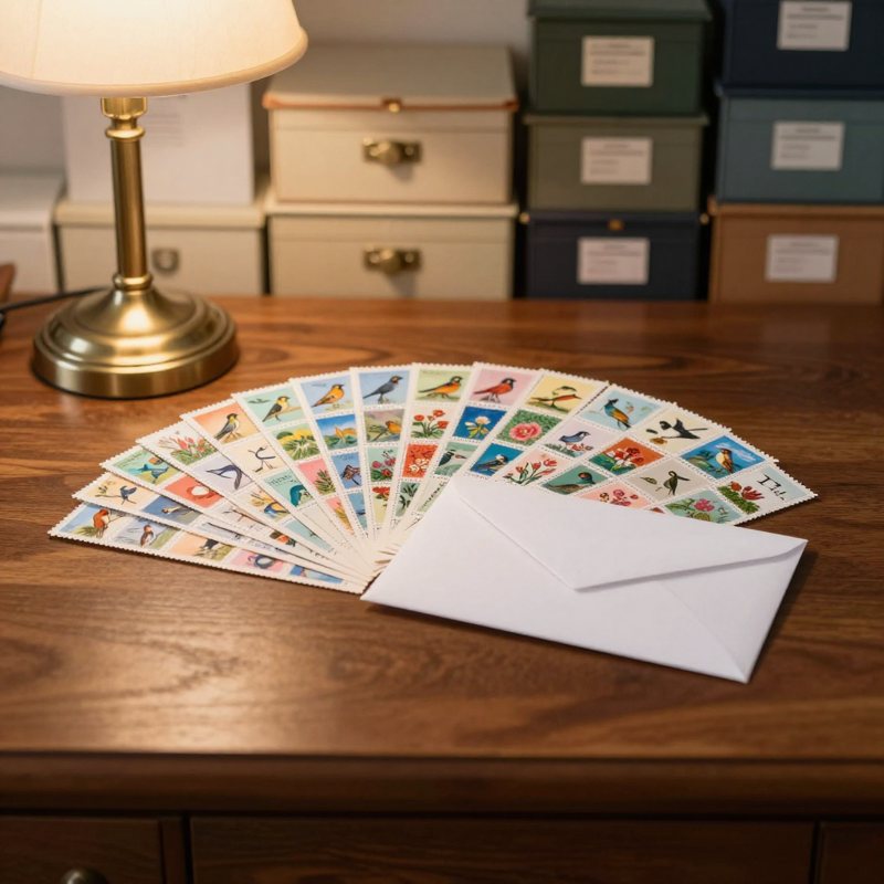 AI-generated picture: Lot of 50 Different Mint US Commemorative Stamps